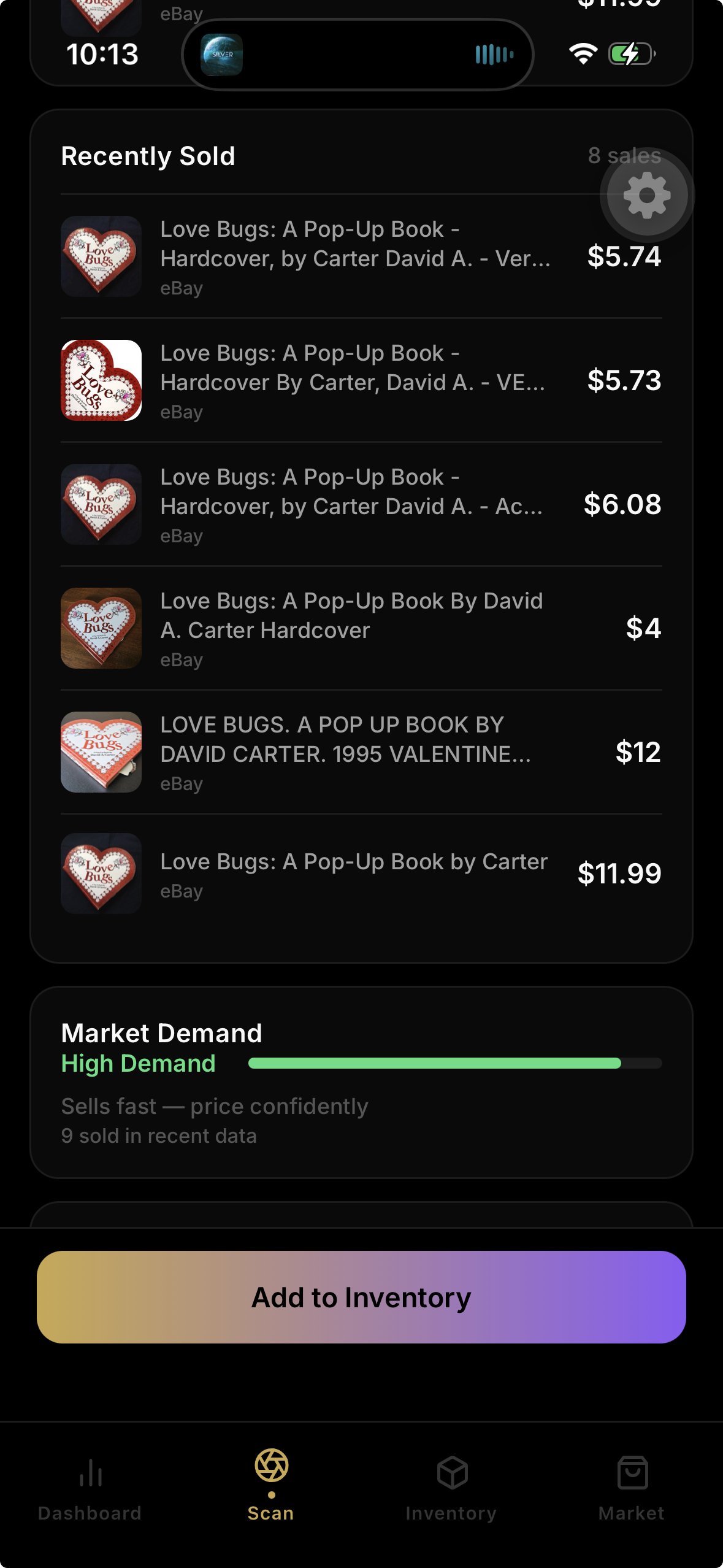 Recently sold comps